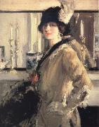 Francis Campbell Boileau Cadell The Black Hat oil painting